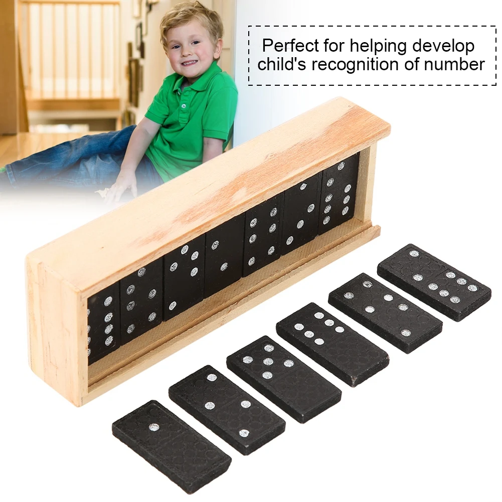 28 шт./компл. блок домино черный Развивающие детские игрушки рождественские