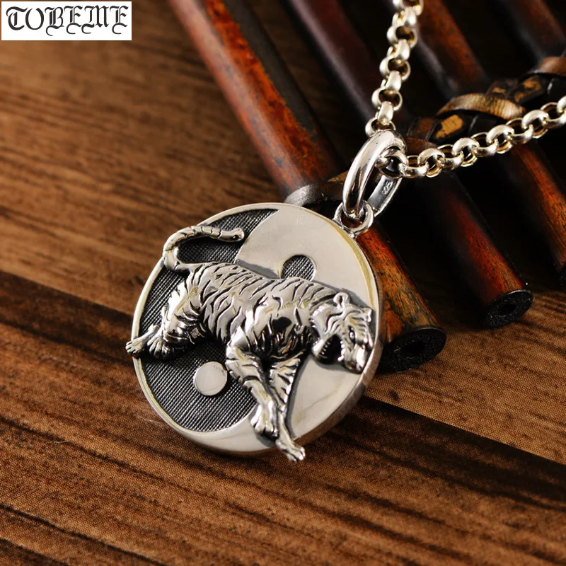 100% 925 серебро Лаки зверей кулон пробы фэншуй занятий подвеска Инь Ян удачи амулет