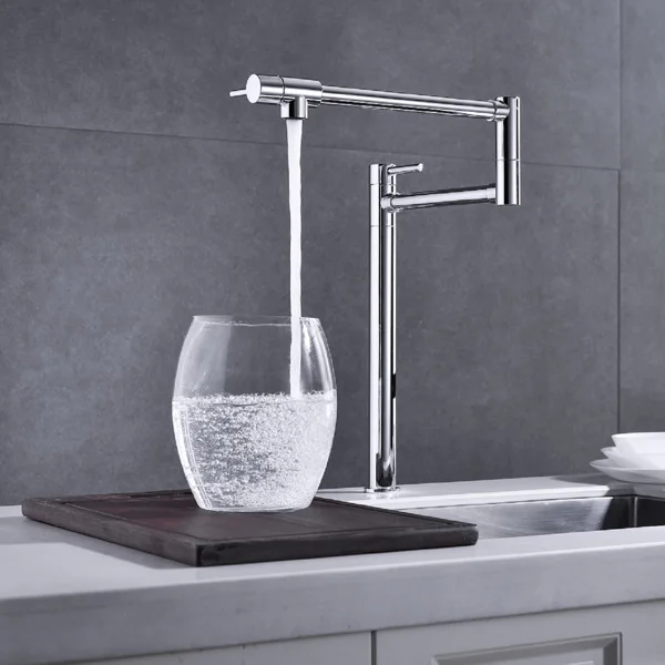 

Pot Filler Kitchen faucetBrushed Nickel Finish with Extension Shank