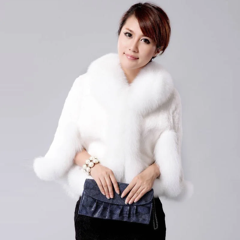 Женское пальто из искусственного меха новинка 2020 модная шаль плащ куртка черная