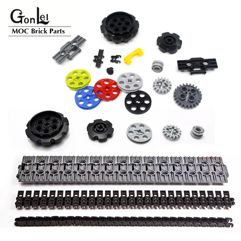 

5-100Pcs High-Tech Tank Motorcycle Chain Link Gears 3711 3873 42610 88328 MOC Brick DIY block Assemble Particles Brick set