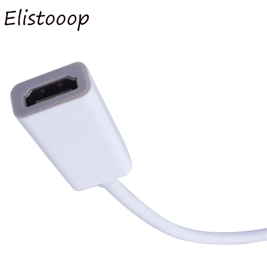 Elistooop 24 см мини DisplayPort Дисплей Порт DP к HDMI адаптер кабель для Apple Mac Macbook Pro Air |