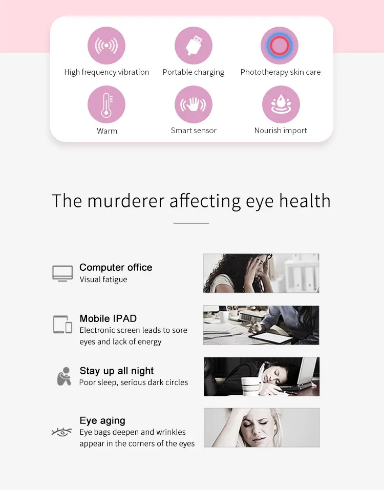 

RF eye beauty instrument USBcharging , flne
