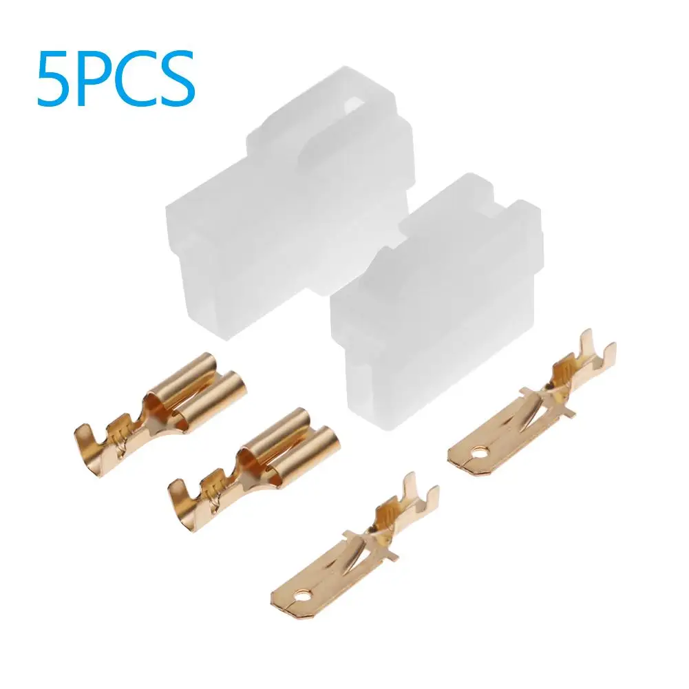 

5pcs Power Cable Connector Plug T-Type 2 Pin DC Power Adapter For Vehicle Interphone VHF/UHF Yaesu Radio Cable