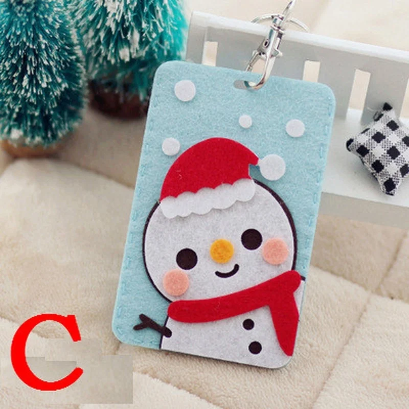 Рождество ID держатель для карт банк автобусные карты Обложка офисные брелок