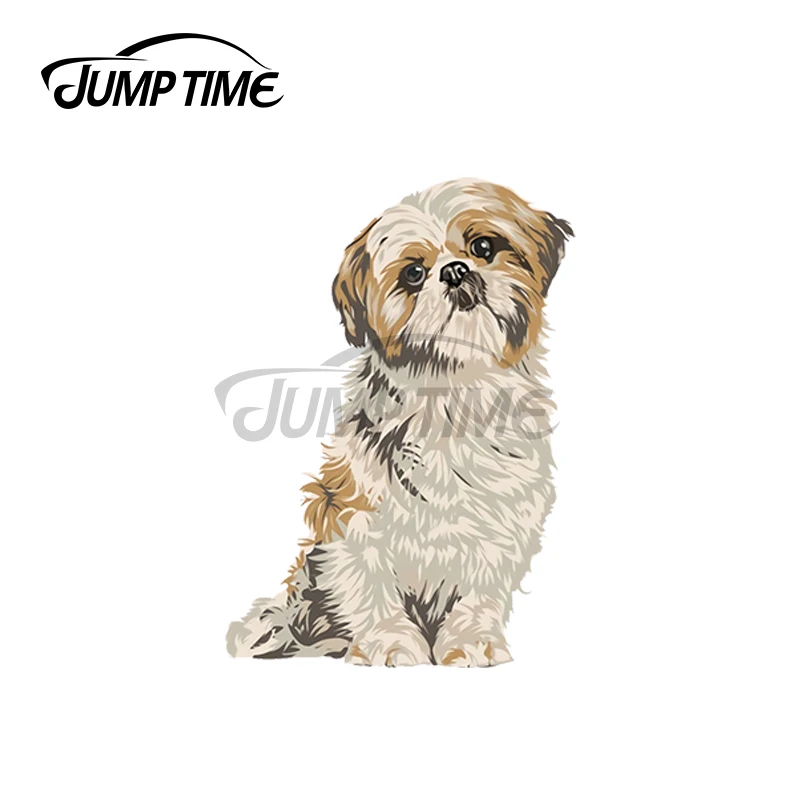 Автомобильная наклейка JumpTime 13x2 9 см для Shih Tzu устойчивая к царапинам автомобиля