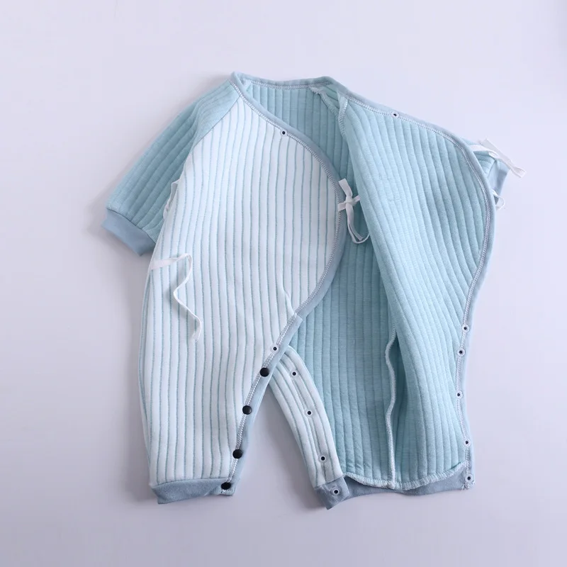 Хлопковый для новорожденных комбинезон маленьких мальчиков и девочек весенние