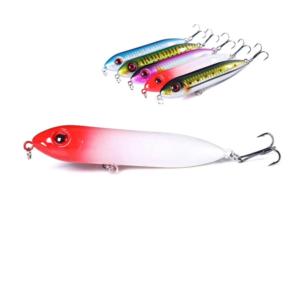 

Topwater Pencil Lure Wobbler Pesca Spook lure 10cm 12g Rattle Sound Walk The Dog Fishing Bass Pike Bait Unpainted Blank Body