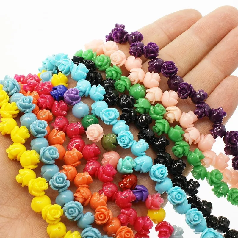 

Натуральные коралловые бусины, синтетические коралловые розы, бусины россыпью 8 мм для изготовления браслетов своими руками, ювелирные акс...