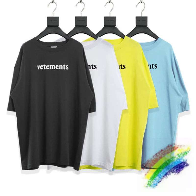 

2021ss футболка для вещей для мужчин и женщин, высококачественные футболки для вещей, весна-лето, топы VTM с надписью на спине, хлопковая футболк...