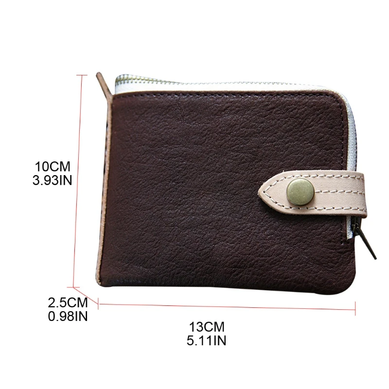 

Men Leather Short Wallet ID Credit Card Holder Vintage Bifold Pocket Change Coin Business Purse