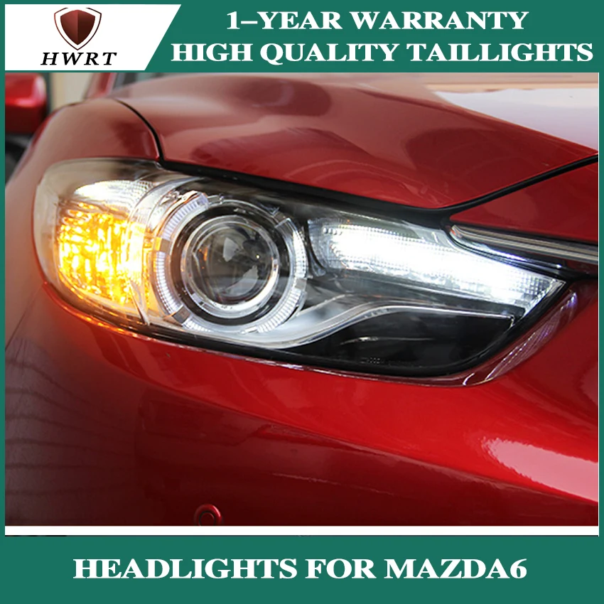 Автомобильный Стайлинг светодиодный HID Rio фары передняя фара чехол для Mazda мазда6