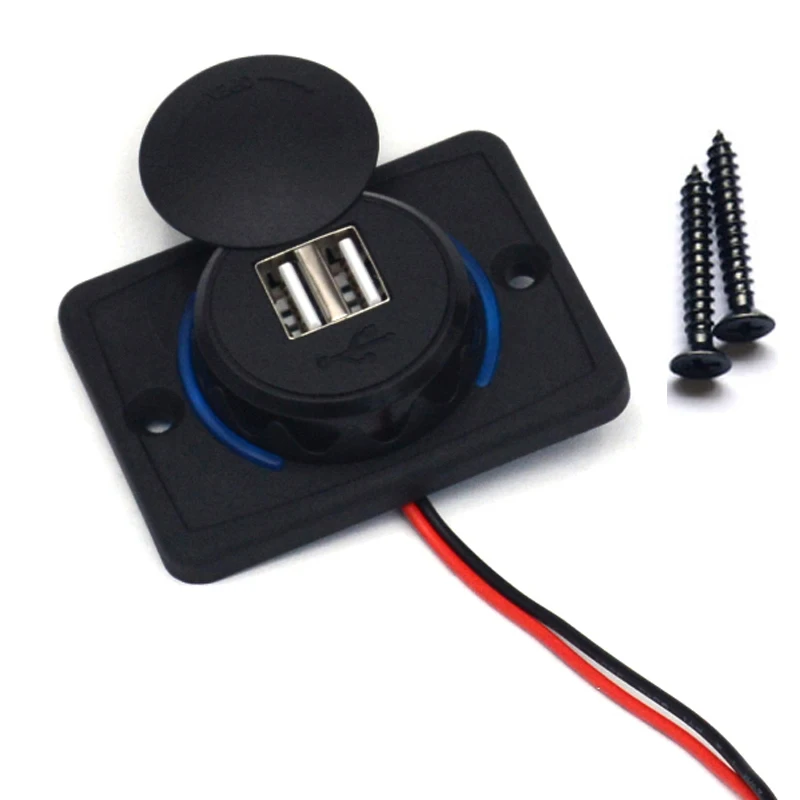

12-24V 3.1A Dual USB Car Charger Adapter In Car For Car Bus Boat Camper Caravan Accessories Safe For Fast Charge
