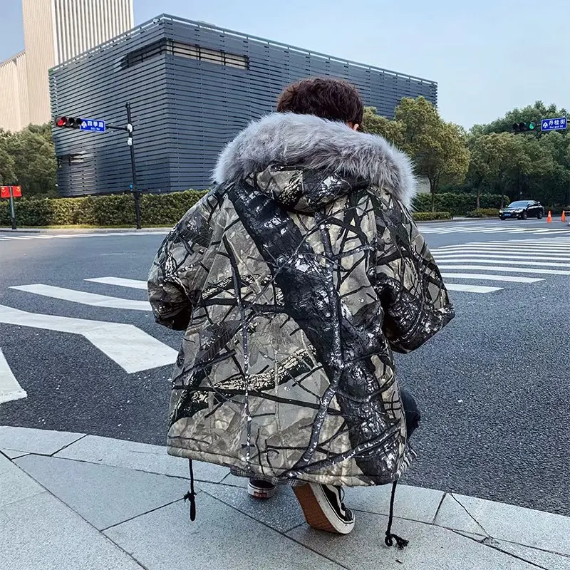 Мужская Уличная зимняя куртка-бомбер 2019 модная ветровка парка в стиле хип-хоп