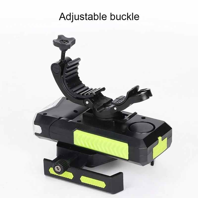 

4 in 1 Bicycle Light Mobile Phone Holder with Horn 2000mAh Power Bank Headlight