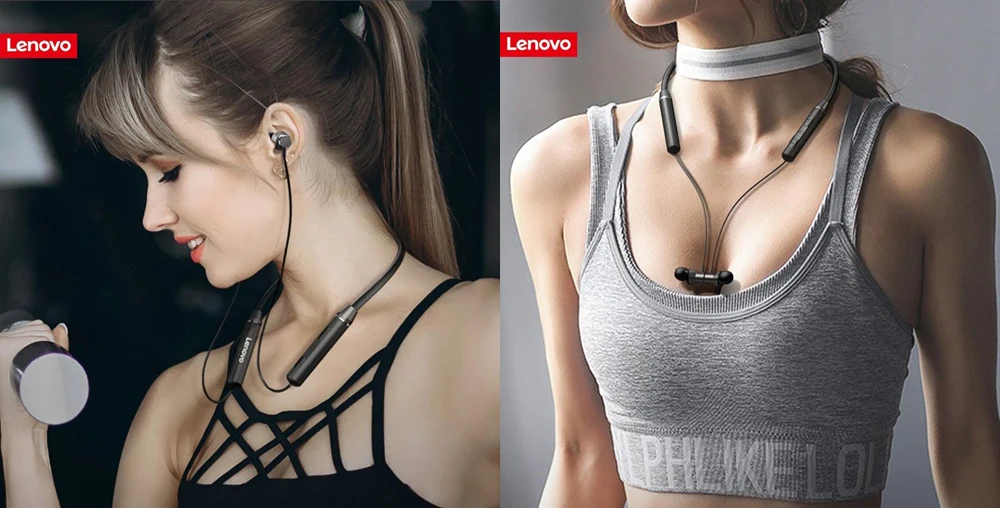 Оригинальные беспроводные наушники lenovo HE05, спортивные наушники с магнитным креплением, Bluetooth 5,0, снижение шума При звонках, 8 часов управления музыкой