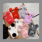 Модные чехлы для телефонов с пушистым мехом для iPhone 11, 12 Pro Max, 12 Pro, 11Pro, 11Pro, XS MAX, XR, 6S, 6, 7, 8 Plus, SE, 2020 искусственная панда, плюшевый чехол для iphone x