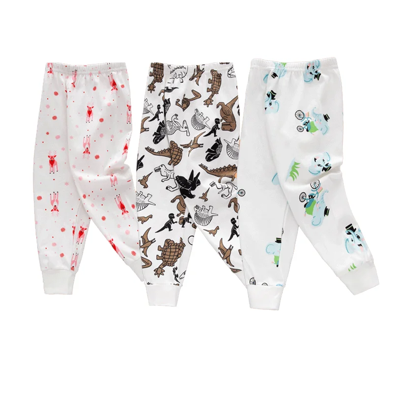 Осенне зимние детские теплые штаны хлопковые длинные леггинсы для малышей