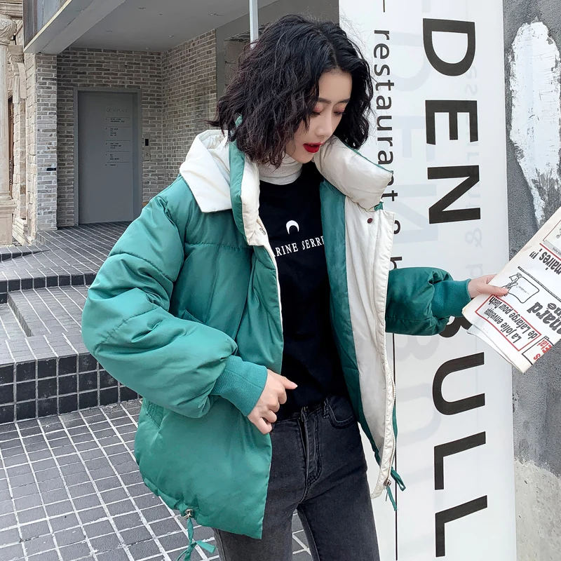 ZQLZ женские куртки 2020 с капюшоном короткая парка Донна для женщин толстый теплый