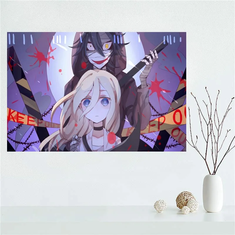 На заказ Satsuriku no Tenshi (ангелы смерти) холст плакат искусство украшение дома