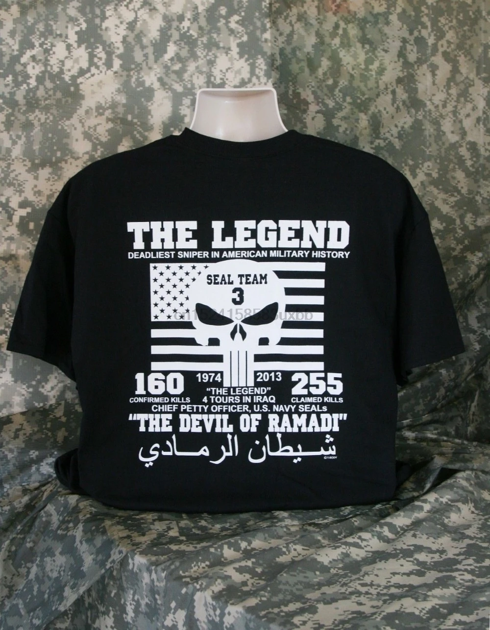 The Legend Devil of Ramadi Футболка Флаг США морские котики Devgru снайперская команда 3 новая
