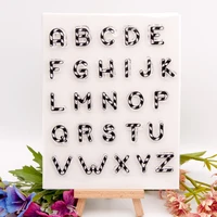 uppercase letter clear stamps scrapbook christmas card paper craft silicon rubber roller transparent stamps