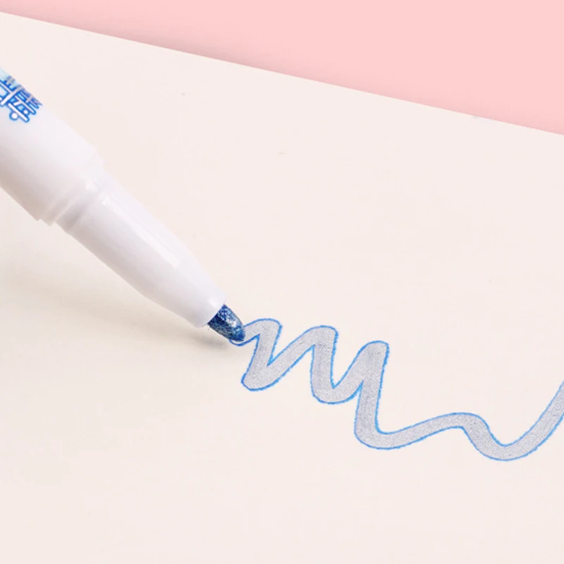 

8/12 colors Double Lines Contour Art Pens Markers Pen Out Line Pen Highlighter Scrapbooking Bullet diary Graffiti Poster card