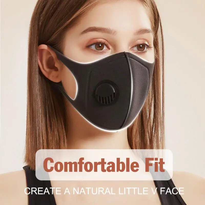 

Face Mask Valved Reusable Mascarillas Mouth Mask Mascaras Filter For Cycling Mouth Mask Fashion Respirator 31%