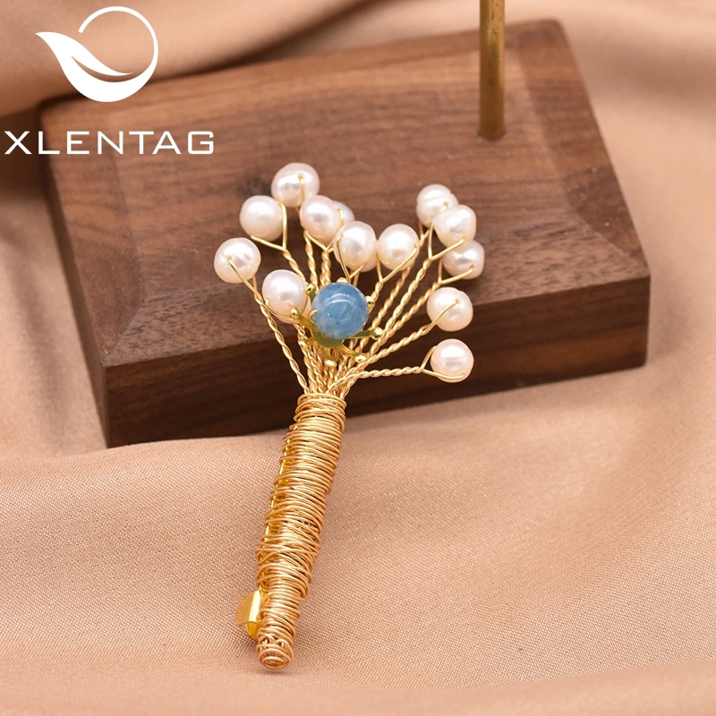 

Брошь с натуральным пресноводным белым жемчугом, GO0363A