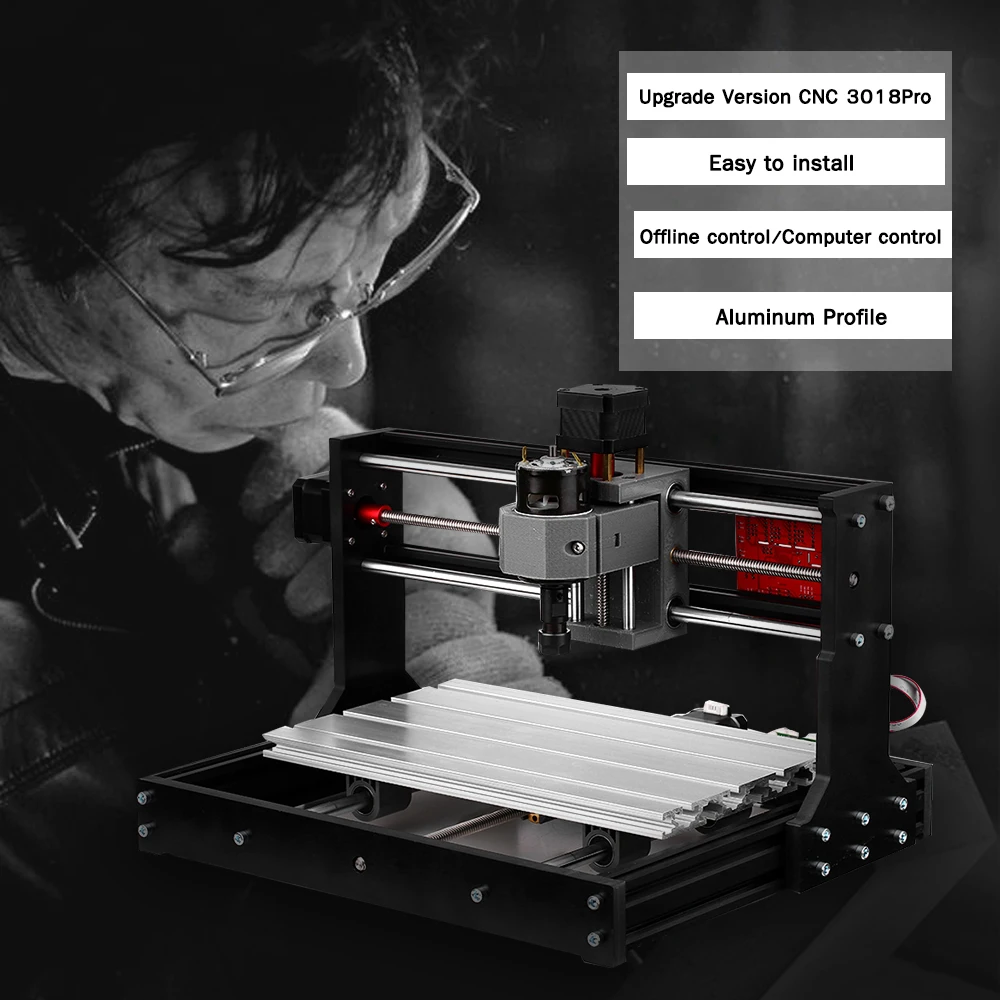 Upgrade Version Mini CNC 3018 PRO Laser Engraver Wood Router Machine GRBL ER11 Hobby DIY Engraving | Инструменты