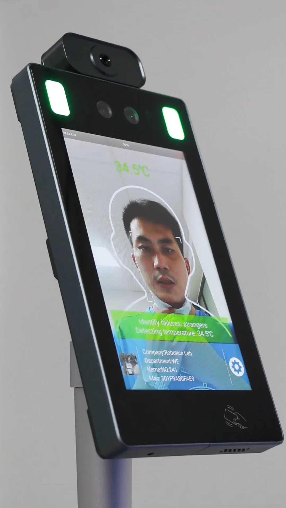 

Entrance non-contact face recognition instruments measurement scanner