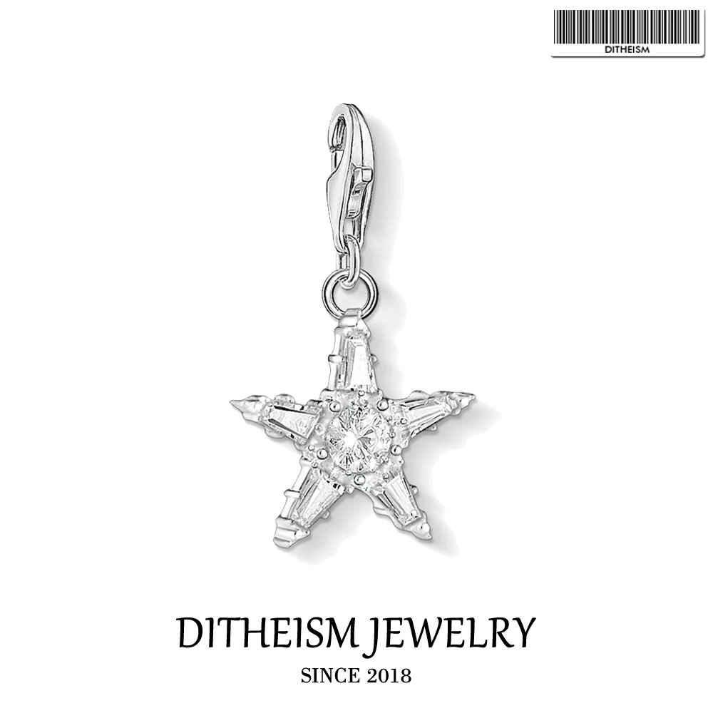 

Подвески в виде звезд циркония 925 серебро fit Браслеты 2021 новые ювелирные изделия аксессуары "сделай сам" для изготовления Космос Стиль подар...