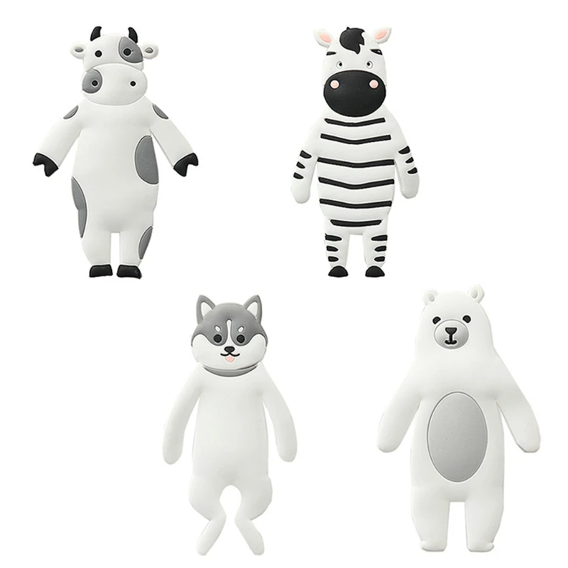 

Decorative Wall Hooks, Cute Jungle Animal Wall Hooks for Hanging Flexible Traceless Soft Adhesive Kitchen Organizer