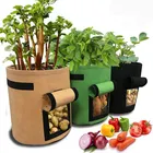 3 цвета DIY кашпо садовые мешки для выращивания цветочный горшок для овощей картофеля садовый горшок контейнер для выращивания