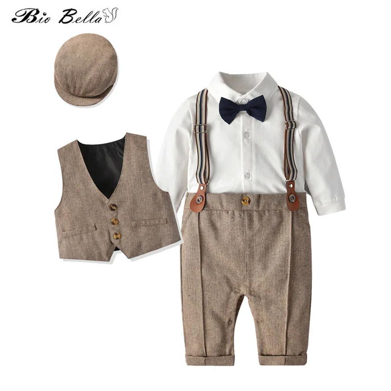 

Autumn Winter Baby Boy Clothes Set Fashion Kids Boys Clothing Suit Gentleman Birthday Party 0-3 Years Baby Boys Outfit Gentleman