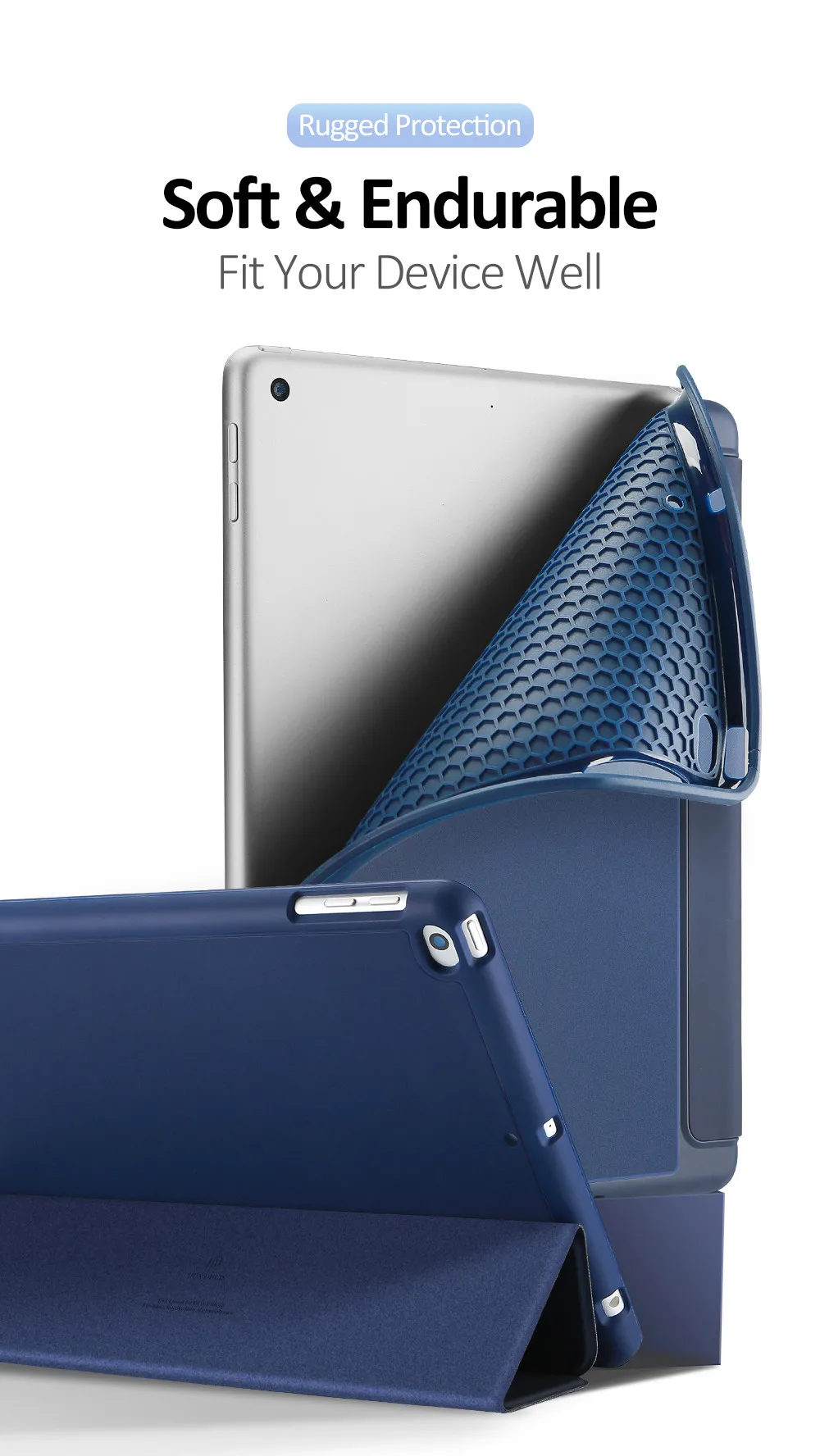 DUX DUCIS PU кожаный смарт-чехол для iPad 7 10,2() мягкий флип-чехол для iPad 7 10,2 дюймов с карандашом чехол с зажимом