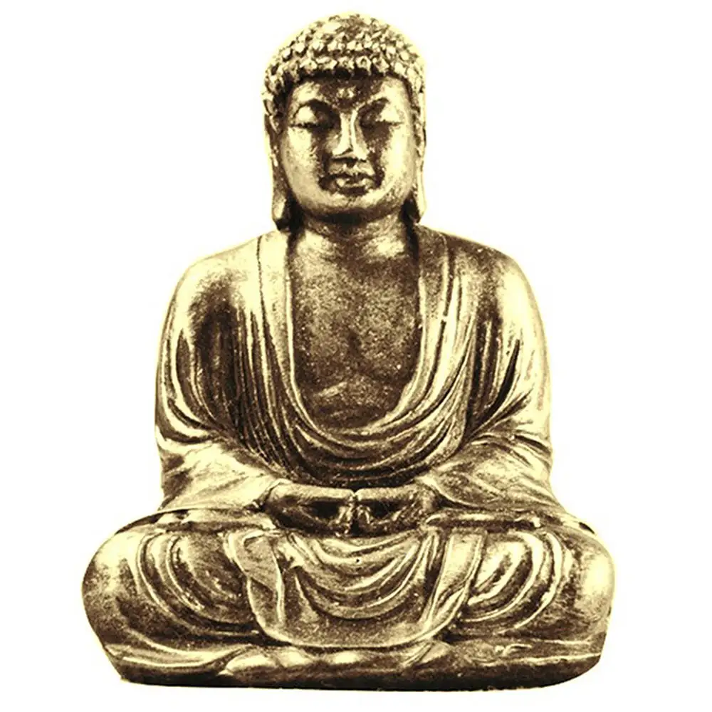 Китайская винтажная скульптура Будды миниатюрная из смолы золотого и