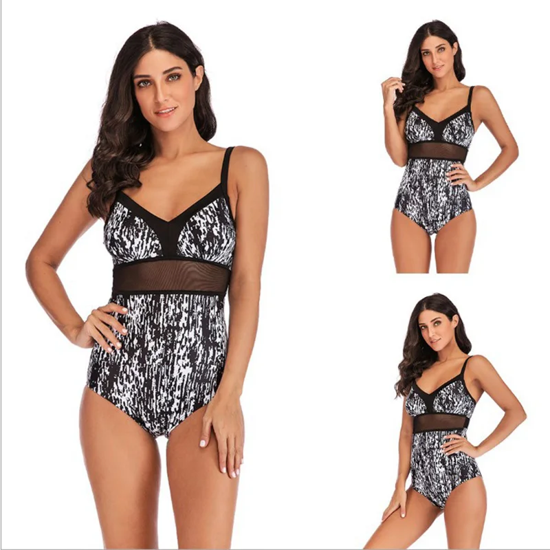 

Large Size One-piece Swimsuit Printing Sexy Slim Breathable Swimwear 2021 New Sexy One Piece Swimsuit Summer Beach Wear Female