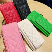 Luxury Brand Handbag Wallet For Various Mobile Phones Under 7 Inches IPhone Samsung Huawei Women Crossbody Cellphone Pouch Purse