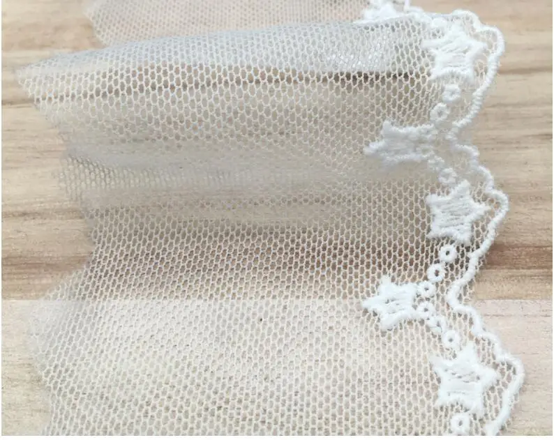 1 ярд Высококачественная кружевная ткань 6 3 см аппликация звезда кружевной