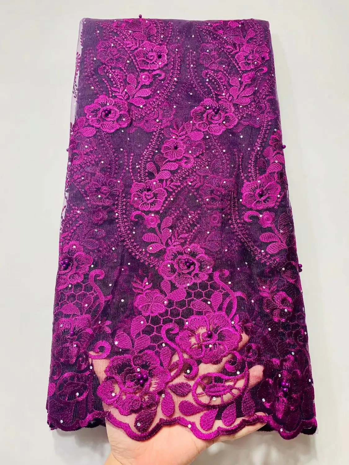 Новейшая Королевская Синяя кружевная ткань 2020 Высококачественная модная с