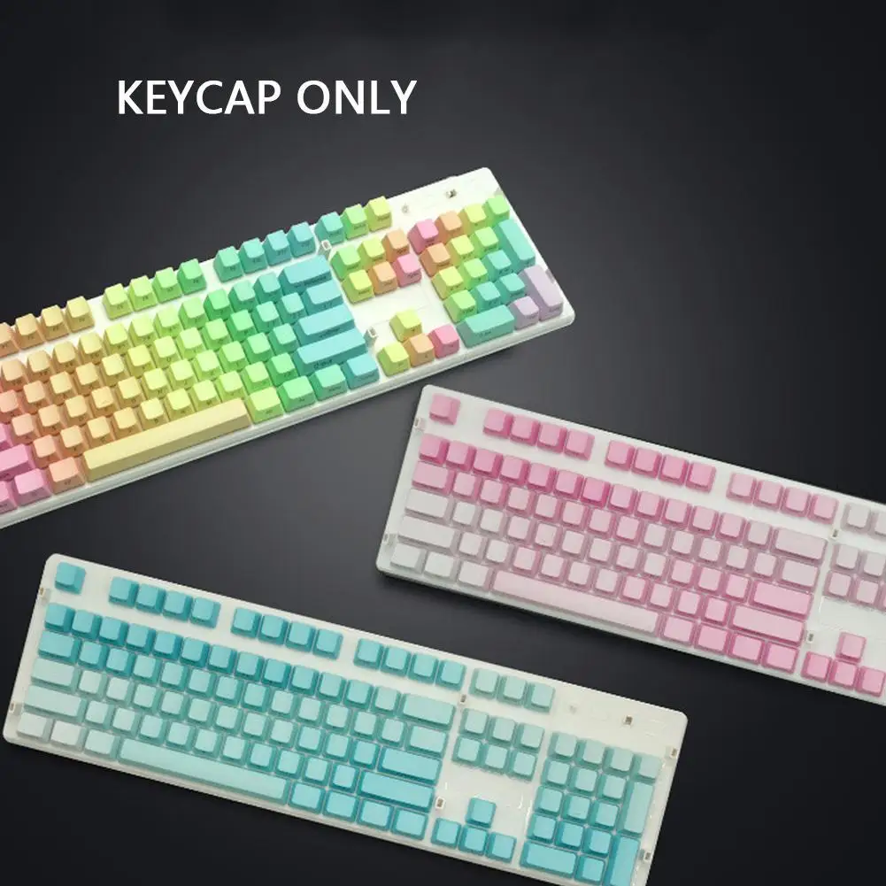 104 клавишный колпачок для клавиш градиентный Радужный цвет OEM профиль гравировка