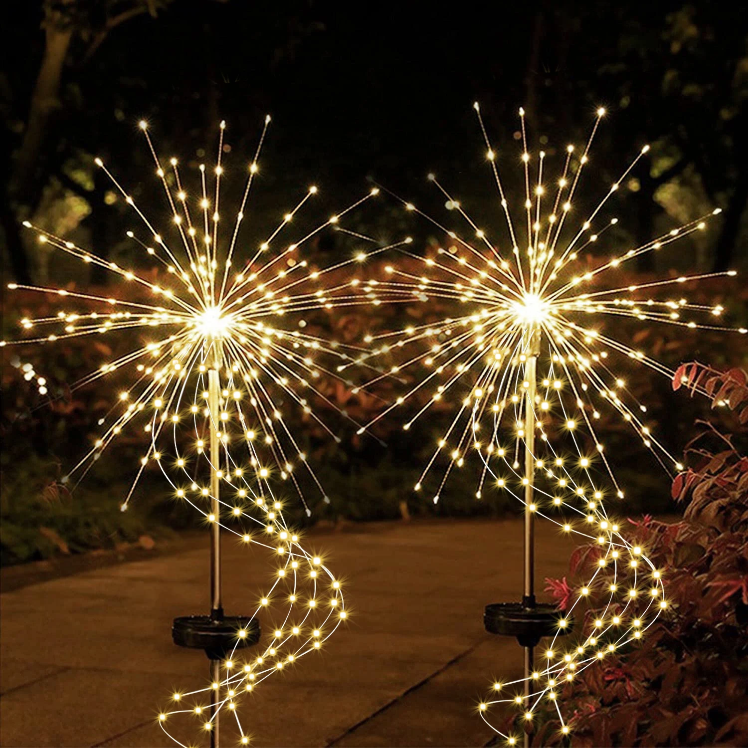 

Solar Starburst Fireworks Light Waterproof 8 Modes Outdoor LED Waterfall Lamp Christmas Decoration Garden Solar Patio Light