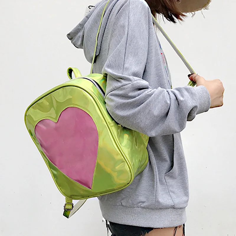 2019 рюкзаки для девочек прозрачные сумки Ita в форме сердца школьные на плечо