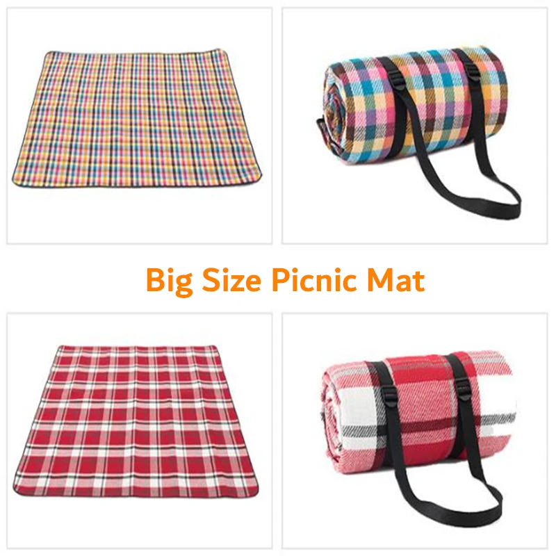 

Большой размер, мягкий портативный туристический дневной коврик для пикника, водонепроницаемый плед, пляжное одеяло, туристический коврик