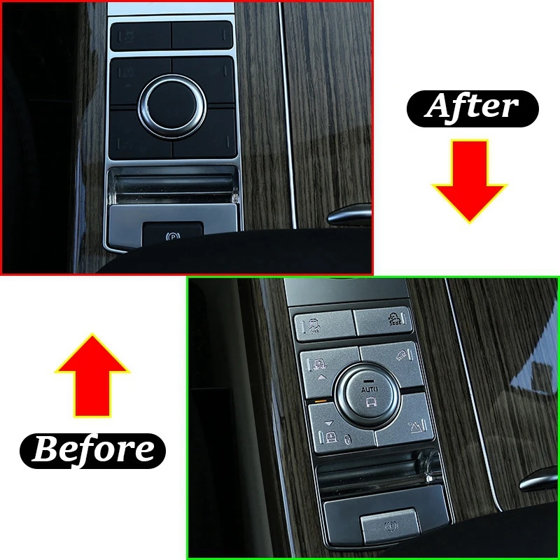 7Pc Car Driving Mode Button Sticker Metal Center Console For Land Rover Range Sport 2018-2020 | Автомобили и мотоциклы