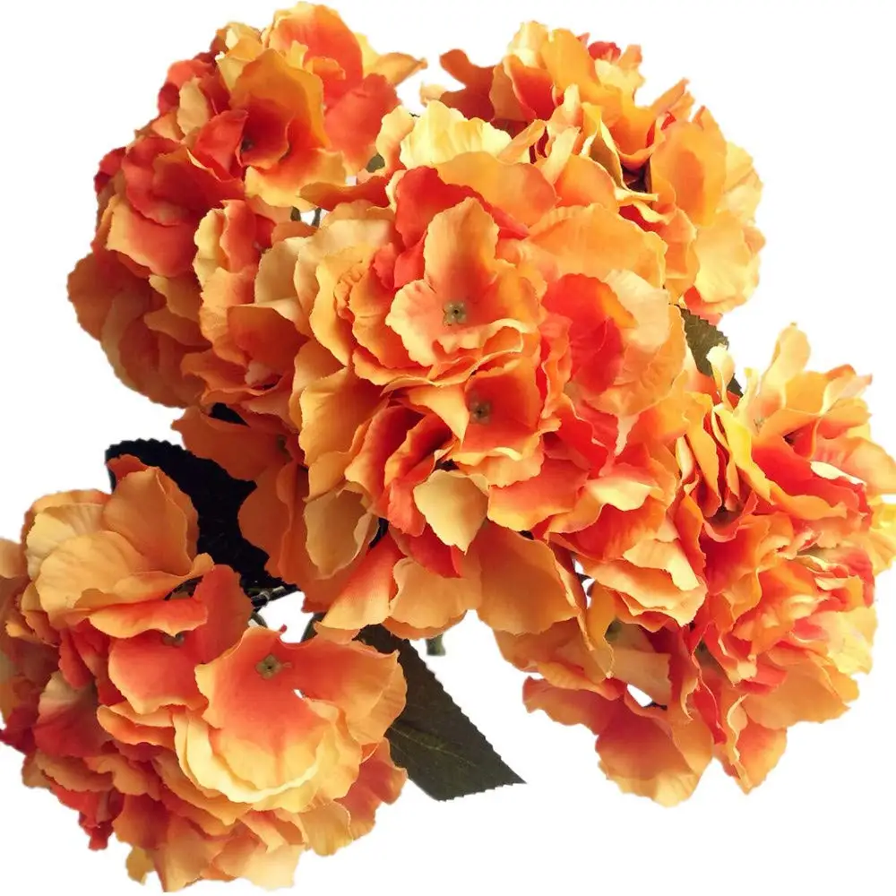 Одна (5 головок/связка) искусственная шелковая гортензия букет цветок поддельные