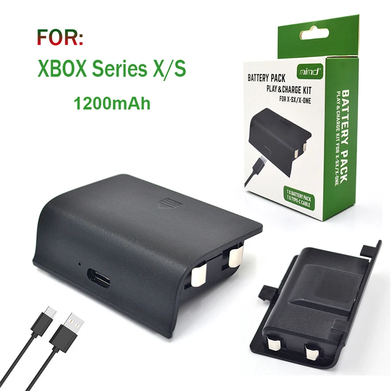 Batería recargable de 1200mAh para Xbox Series X S, controlador inalámbrico, Gamepad,...