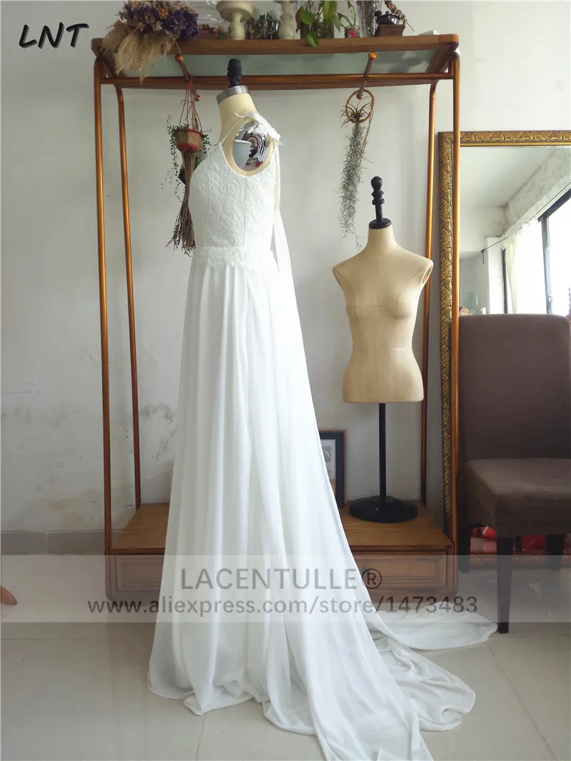 Реальные фотографии свадебные платья с v-образным вырезом шифоновые кружевные