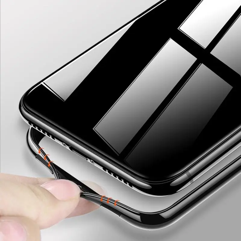 Suntaiho роскошный стеклянный чехол для iPhone 11 Pro XS Чехлы для MAX XR ультра тонкий прозрачный задний стеклянный чехол для iPhone X 7 8 Мягкий край